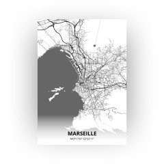 Marseille print - Zwart Wit stijl