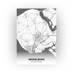 Middelburg print - Zwart Wit stijl