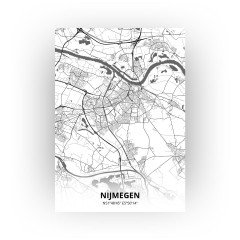 Nijmegen print - Zwart Wit stijl