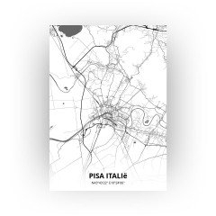 Pisa Italië print - Zwart Wit stijl