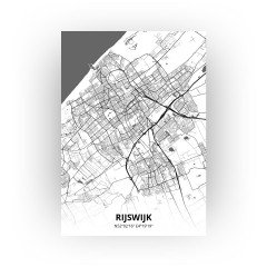 Rijswijk print - Zwart Wit stijl