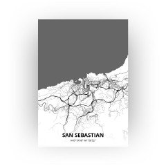 San Sebastian print - Zwart Wit stijl
