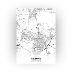 Tilburg print - Zwart Wit stijl
