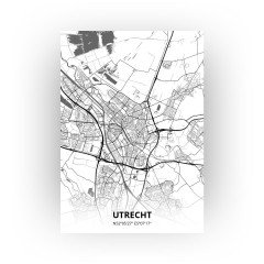 Utrecht print - Zwart Wit stijl