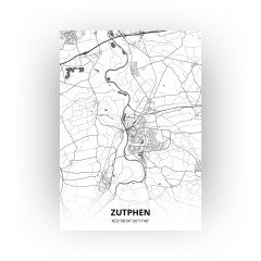 Zutphen print - Zwart Wit stijl