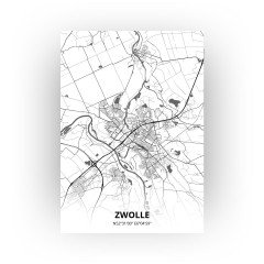 Zwolle print - Zwart Wit stijl