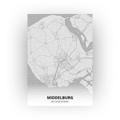 Middelburg print - Tekening stijl